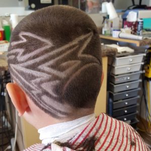 hair style design with arrows