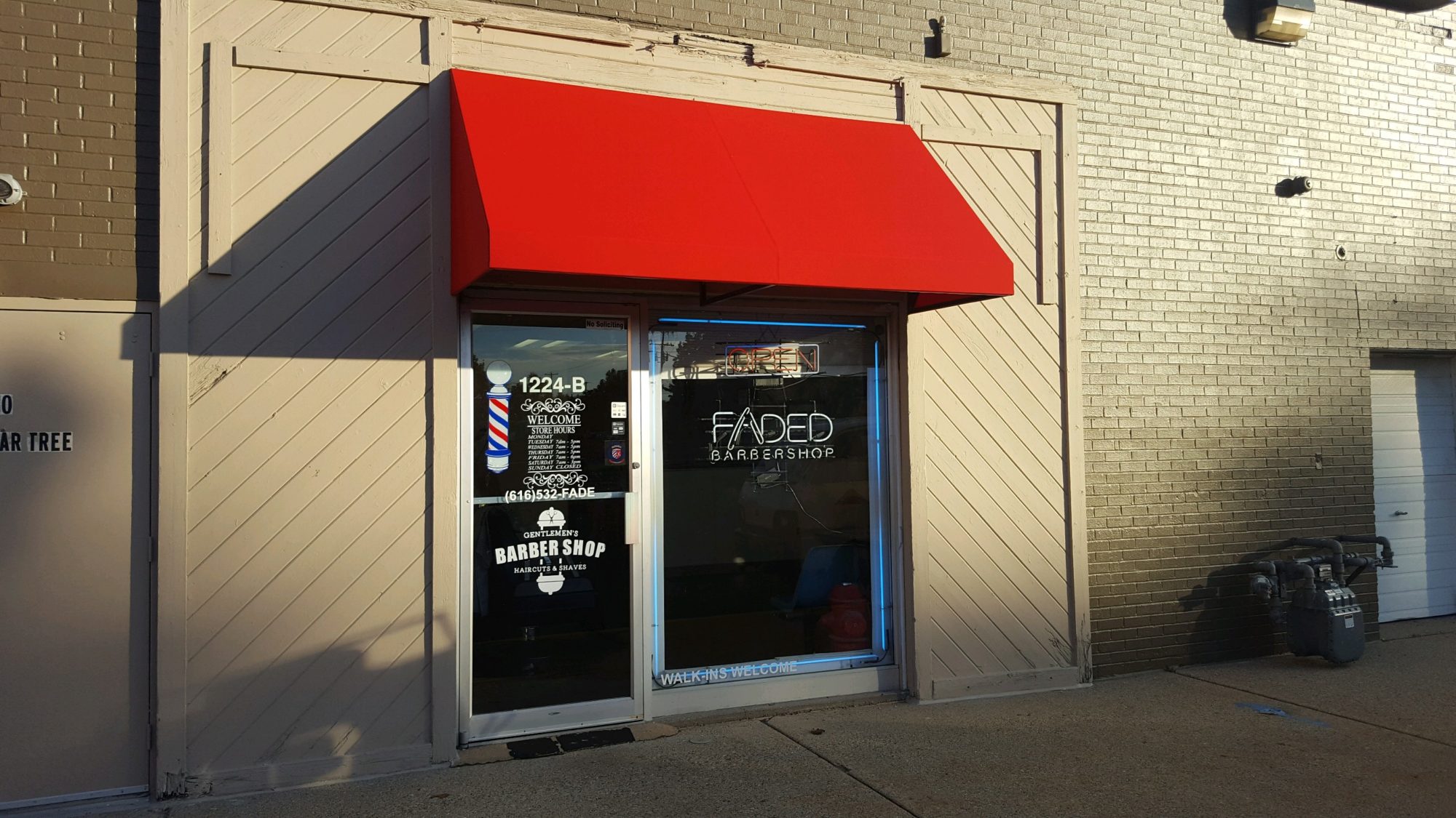 Faded Barbershop Exterior